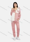 Wholesale Women's Soft Long Sleeve Heart Print Patchwork Hooded Jacket & Patch Pocket Pant 2 Piece Pajamas Sets - Liuhuamall