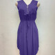Women's Casual V Neck Half-zip Sleeveless Drawstring Curved Hem Midi Dress 13# Clothing Wholesale Market -LIUHUA