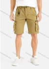 Wholesale Men's Casual Flap Pocket Zip Decor Plain Cargo Shorts With Belt 9382# - Liuhuamall