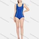 Wholesale Women's Plain Cut Out Back One Piece Tank Swimsuit 9006# Blue Clothing Wholesale Market Liuhua