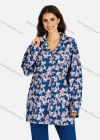 Wholesale Women's Collared Allover Leaf Print Long Sleeve Lounge Pajama 2 Piece Set - Liuhuamall