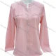 Wholesale Women's Elegant Long Sleeve Notched Plain Button Down Patch Pocket Tunic XZ401# Pink Clothing Wholesale Market Liuhua