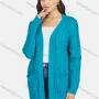 Wholesale Women's Casual Long Sleeve Patch Pockets Plain Knit Cardigan preview