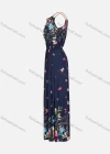 Wholesale Women's Spring Sleeveless Keyhole Neck Floral Butterfly Print Cami Maxi Dress - Liuhuamall
