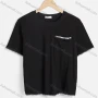 Wholesale Women's Casual Plain Short Sleeve Crew Neck Stitch Trim Patch Pocket Tee 2087# preview