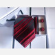Men's Fashion Striped Tie & Pocket Square & Pair Cufflinks Sets Black 2# Clothing Wholesale Market -LIUHUA