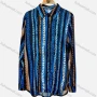 Wholesale Women's Vintage Long Sleeve Striped Graphic Button Down Shirts preview