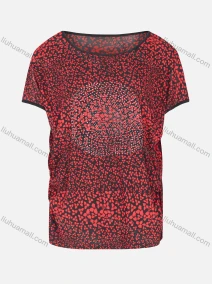 Wholesale Women's Vintage Round Neck Short Sleeve Rhinestone Allover Print T-Shirt, LIUHUA CLOTHING WHOLESALE