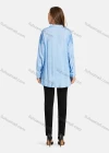 Wholesale Woman's Casual Shirt Collar Long Sleeve Floral Eyelet Embroidered Button Front Plain Tunic - Liuhuamall