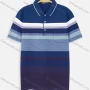 Wholesale Men's Short Sleeve Striped Patch Pocket Casual Polo Shirt preview