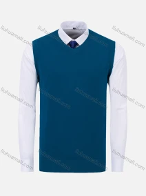 Wholesale Men's Classic Plain V Neck Sleeveless Jumpers Knit Sweater Vests, LIUHUA CLOTHING WHOLESALE