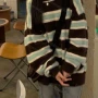 Wholesale Women's Casual Crew Neck Striped Knit Sweater 8140# preview