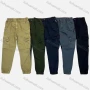 Wholesale Men's Casual Plain Flap Pockets Drawstring Cargo Pant AK7375# preview