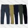 Wholesale Men's Casual Plain Flap Pockets Zip Decor Cargo Pant AK7373# preview