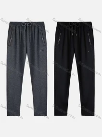 Wholesale Men's Sporty Plain Thermal Lined Drawstring Pockets Pants, LIUHUA CLOTHING WHOLESALE