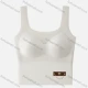 Wholesale Women's Basics Plain Breathable Ribbed With Chain Decor Camisole 606# White Clothing Wholesale Market Liuhua
