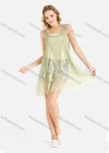 Wholesale Women's Casual Sleeveless Floral Weave&Lace Asymmetrical Hem Cover Up - Liuhuamall