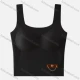 Wholesale Women's Basics Plain Breathable Ribbed With Chain Decor Camisole 606# Black Clothing Wholesale Market Liuhua