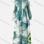 Wholesale Women's Casual Crew Neck Long Sleeve Abstract Maxi Dress 2800# preview