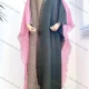 Wholesale Women's Muslim Casual Plain Long Robe 2416# Multi-color Clothing Wholesale Market Liuhua