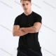 Wholesale Men's Athletic Workout Breathable Quick Dry Short Sleeve T-shirt B90082# Black Clothing Wholesale Market Liuhua