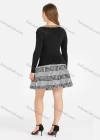 Wholesale Women's Casual Drape Neck Leopard Rhinestone Long Sleeve Top - Liuhuamall