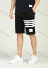Wholesale Men's Short Sleeve Round Neck Striped T-Shirt Elastic Waist Pocket Shorts Set - Liuhuamall