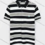 Wholesale Men's Casual Short Sleeve Multi-Striped Embroidered Daily Polo Shirt preview