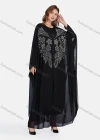 Wholesale Women's Muslim Islamic Rhinestone Pearl Decor Maxi Kaftan & Dress 2-piece Set - Liuhuamall