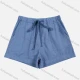 Wholesale Women's Summer Lace Up Plain Comfy Patch Pocket Wide Leg Shorts Blue Guangzhou Clothing Wholesale Market & Suppliers -LIUHUAMALL