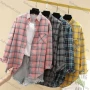 Wholesale Women's Casual Oversized Long Sleeve Collared Plaid Print Overshirts preview