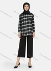 Wholesale Women's Casual Plaid Print Long Sleeve Patch Pocket Shirt 1261# - Liuhuamall