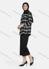 Wholesale Women's Casual Plaid Print Long Sleeve Patch Pocket Shirt 1261# - Liuhuamall