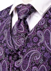 Wholesale Men's Formal Single Breasted Silky Waistcoat With Necktie & Kerchief & Cufflinks 4-piece Set - Liuhuamall