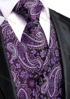 Wholesale Men's Formal Single Breasted Silky Waistcoat With Necktie & Kerchief & Cufflinks 4-piece Set - Liuhuamall