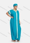 Wholesale Women's African Short Sleeve Plus Size Gold Thread Embroidery Maxi Kaftan Dress With Turban XH-409# - Liuhuamall