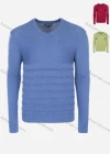 Wholesale Men's Casual Slim Fit V Neck Long Sleeve Plain Knit Wool Blend Sweater 8903# - Liuhuamall