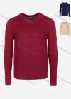 Wholesale Men's Casual Slim Fit V Neck Long Sleeve Plain Knit Wool Blend Sweater 8908# - Liuhuamall