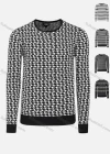 Wholesale Men's Casual Slim Fit Crew Neck Folk Art Knit Wool Blend Sweater 8360/8361/8362/8363/8365# - Liuhuamall
