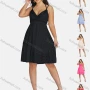 Wholesale Women's Sexy Deep V Neck Hollow Out Guipure Lace Short Cami Dress 6513# preview