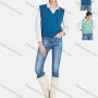 Wholesale Women's Casual V Neck Plain Knit Crop Sweater Vest 0988# preview