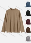 Wholesale Men's Casual Plain Mock Neck Long Sleeve T-shirts M1007# - Liuhuamall