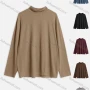 Wholesale Men's Casual Plain Mock Neck Long Sleeve T-shirts M1007# preview