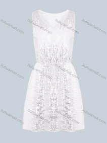 Wholesale Women's Fashion V Neck Sleeveless Sequin Short Cocktail Dress 8808#, LIUHUA CLOTHING WHOLESALE