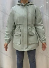 Wholesale Women's Casual Hooded Buttons Drawstring Flap Pockets Plain Coat - Liuhuamall