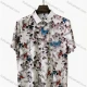 Wholesale In Stock Men's Slim Fit Short Sleeve Shirt, Butterfly Floral Print Casual Button - Down Shirt Multi-color Clothing Wholesale Market Liuhua
