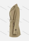 Wholesale Women's Casual Plain Zipper Lapel Double Breasted Long Sleeve Trench Coat With Belt - Liuhuamall