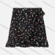 Wholesale Women's Floral Print Ruffle Hem Tie Side Mini Skirt Black Guangzhou Clothing Wholesale Market & Suppliers -LIUHUAMALL