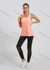 Wholesale Women's Sporty Plain Scoop Neck Quick-dry Breathable Reflective Stripes Racerback Tank Top W8004# - Liuhuamall