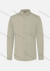 Wholesale Men's Business Plain Long Sleeve Shirt - Liuhuamall